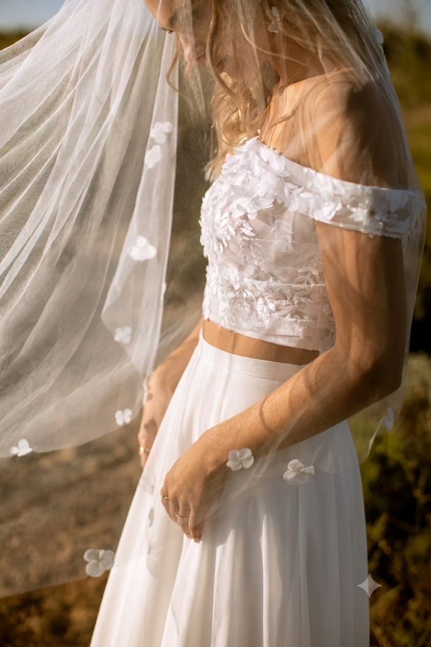 Berlin and Jade Kelsey Rose Top and Skirt Separates