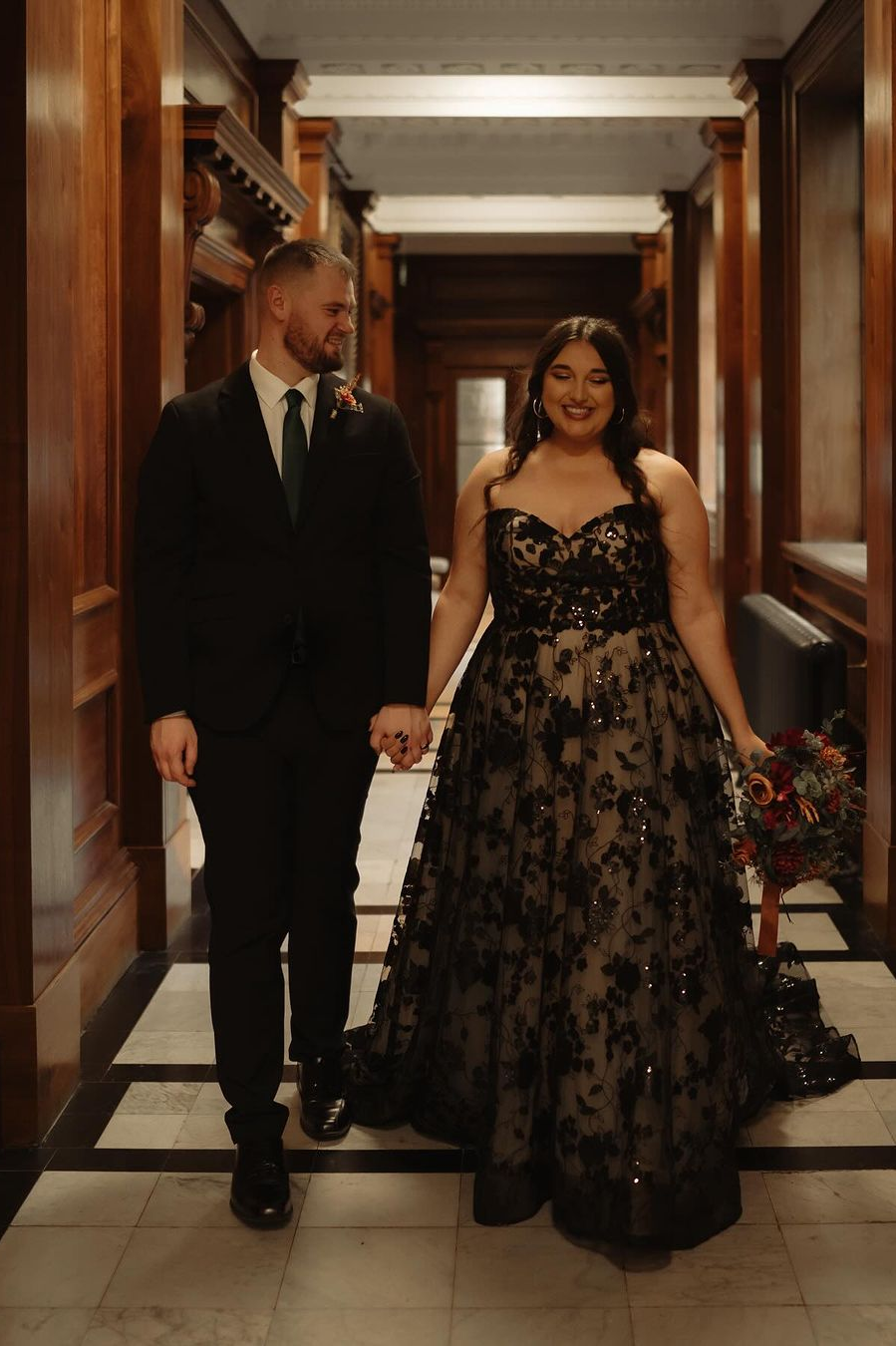 Real Bride - Black Wedding Dress