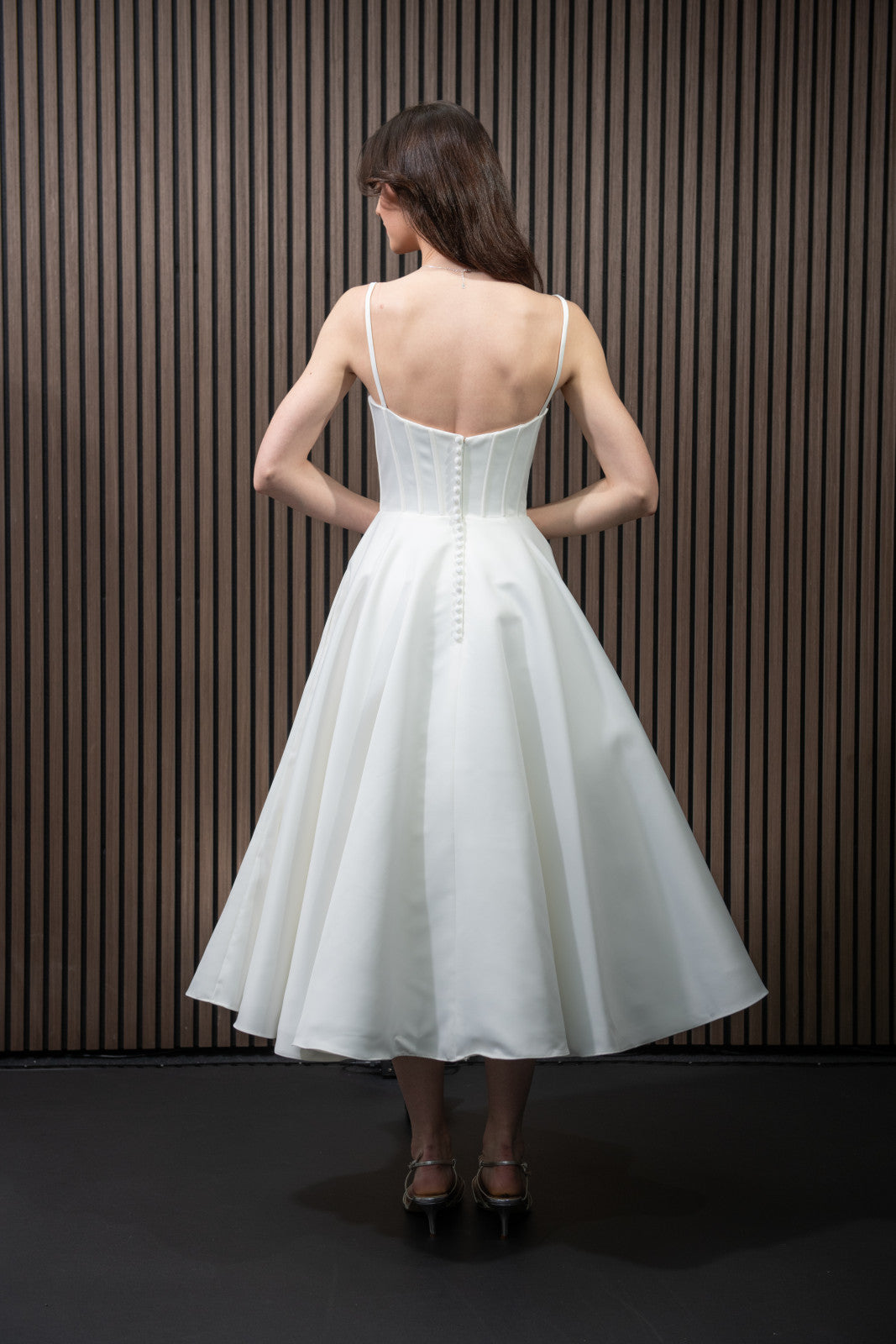 hn-Elodie Contemporary Tea-Length Wedding Dress