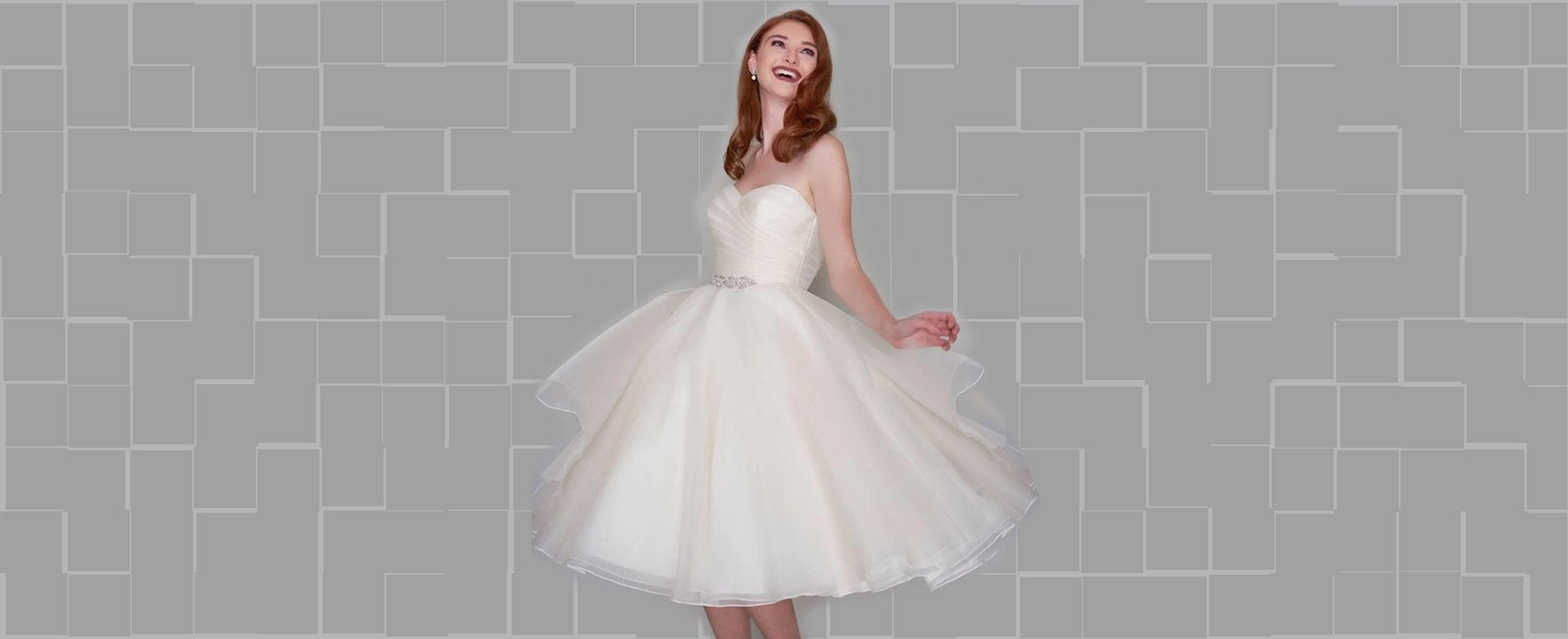 Tea-length bridal gown – specialist in short wedding dresses UK