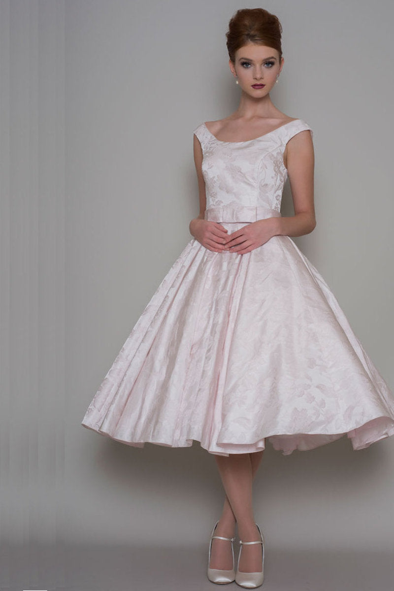 Nora - tea length  short wedding dress