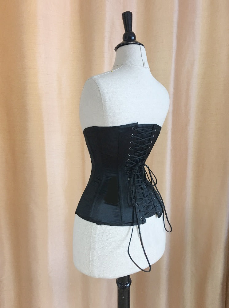 Long line underbust corset with back lacing