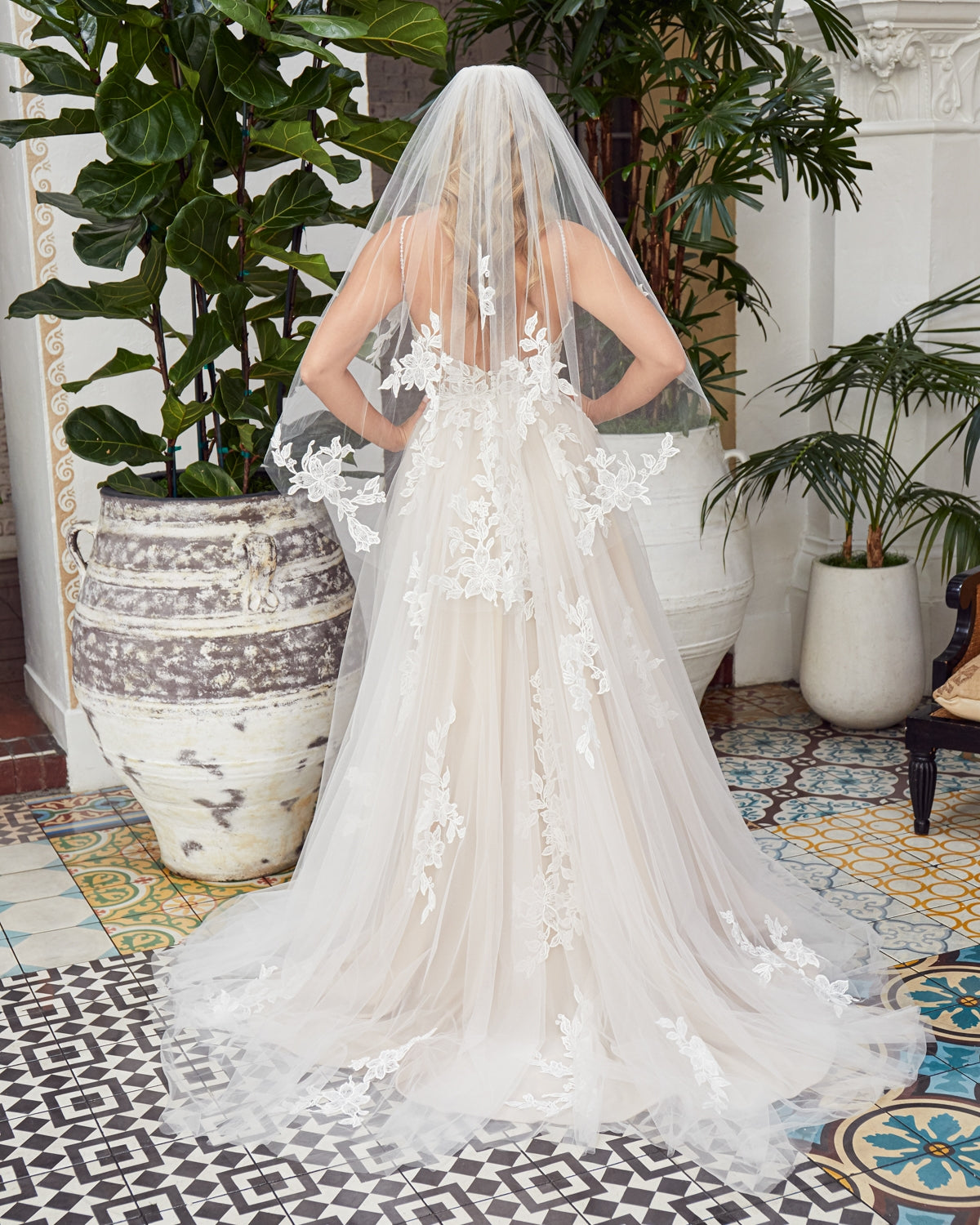 Back of the Callie full length wedding dress
