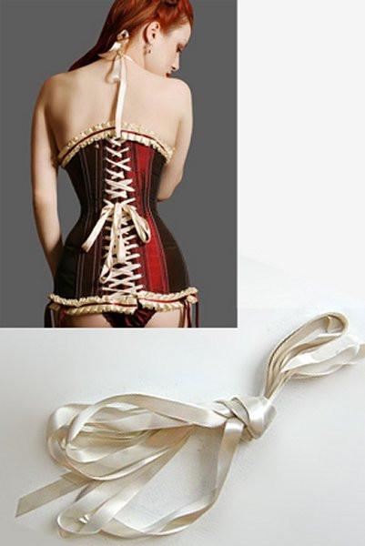 Spare ribbon lacing for corset, dresses or tops. 1cm wide and loads of colours