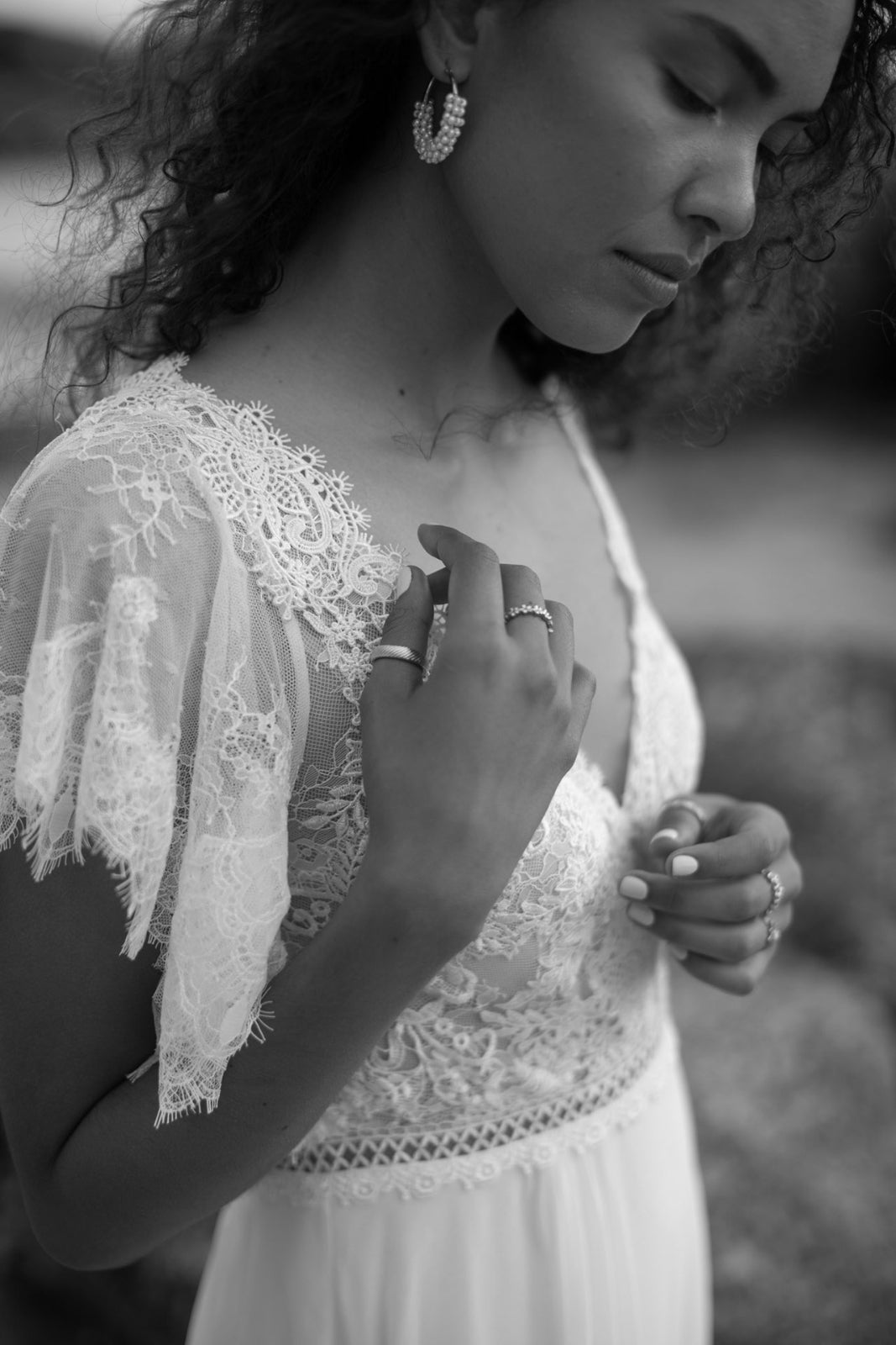 Close up of the Sicily wedding dress bodice.