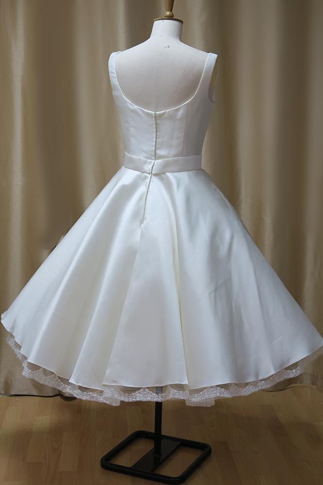 wr-tia-r Mikado full skirted tea length wedding gown
