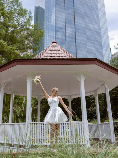 Hallie RB1025 - Strapless Bridal Mini Dress with Oversized Bow
