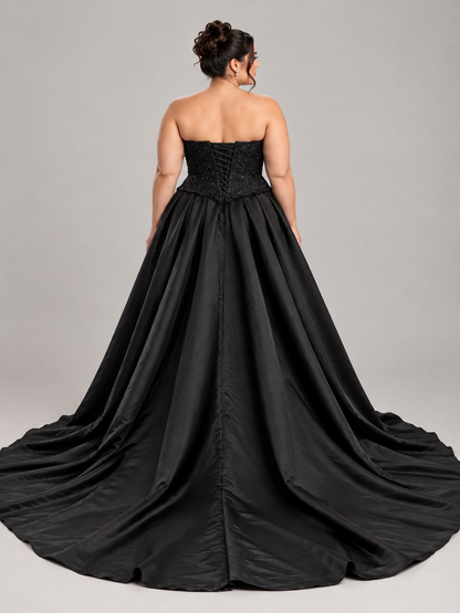 Colette – Black Beaded Corset Wedding Gown