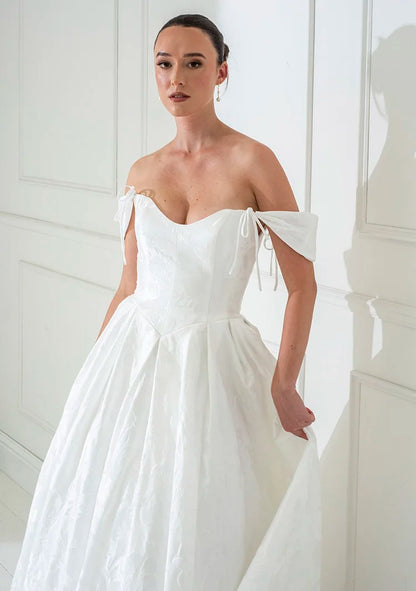 Freda Bennet Meryl – Textured Brocade Wedding Dress