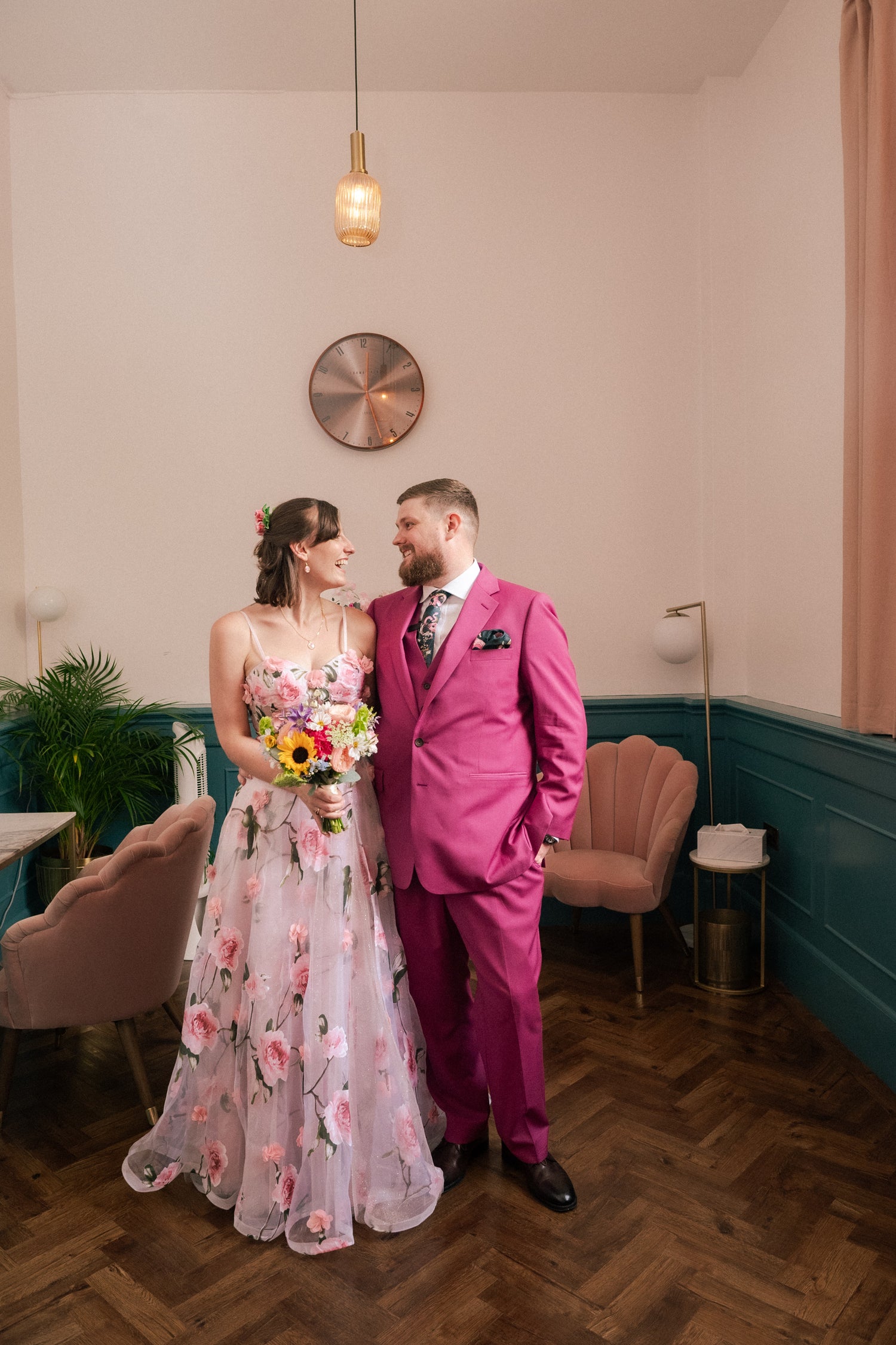 Hannah and Daniel - Real Wedding Rosie Floral Dress