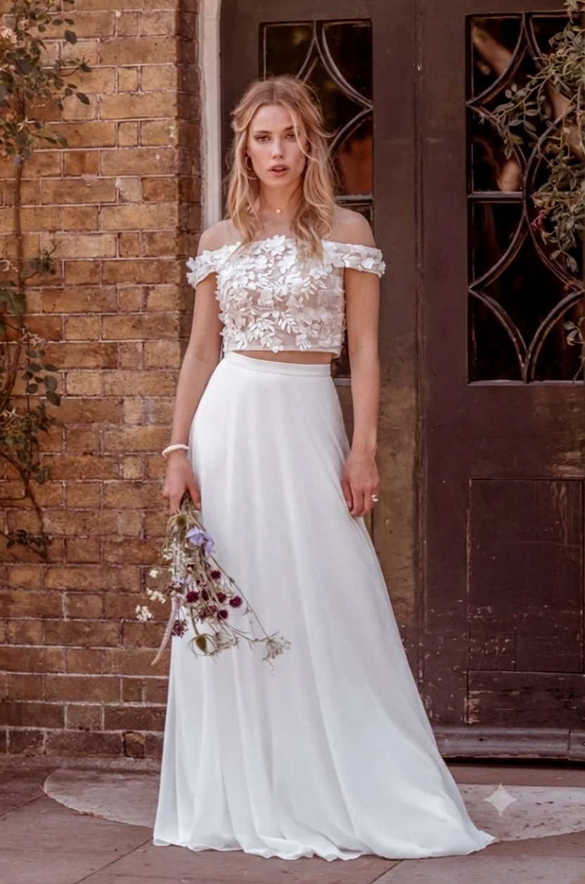 Berlin and Jade Kelsey Rose Top and Skirt Separates