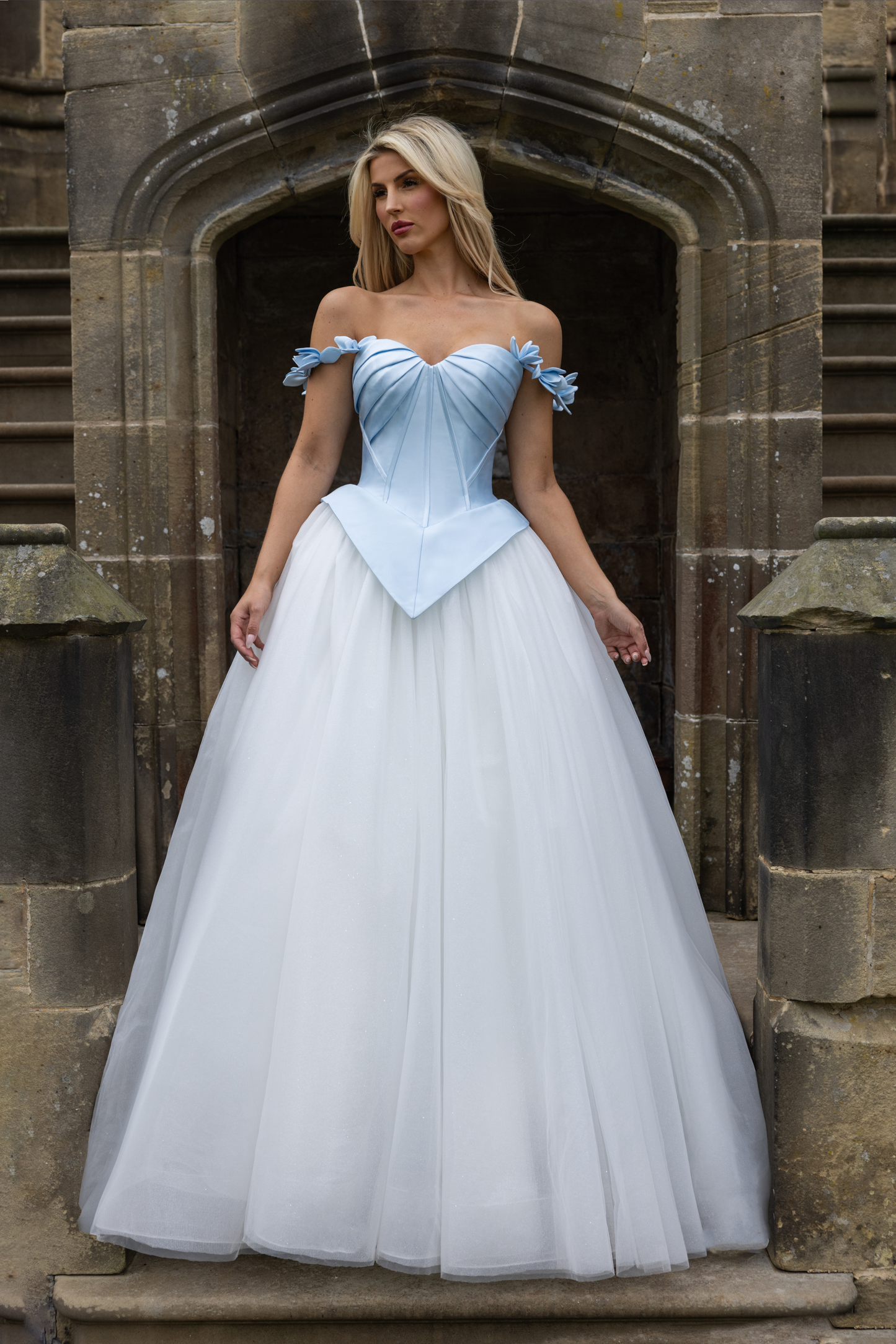 RB6198 – Sweetheart Mikado Bodice Tulle Ballgown Wedding Dress
