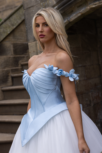 RB6198 – Sweetheart Mikado Bodice Tulle Ballgown Wedding Dress