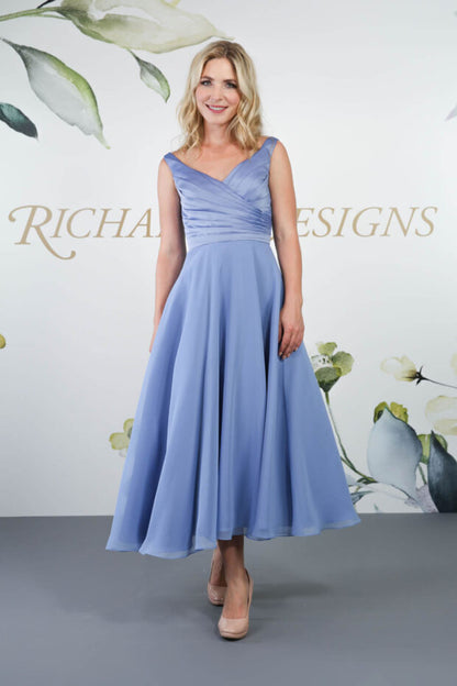 RD-SUSAN V-Neck Wrap-Over Pleat Dress