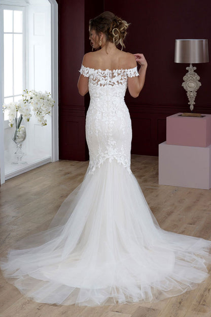hn-Eliza Trumpet Mermaid Lace Wedding Gown