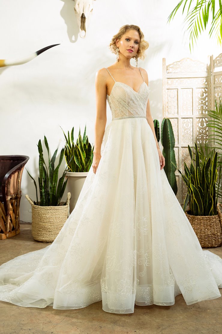 Remmington – Rose-Embellished Sequined Tulle Ball Gown Beloved by Casablanca Bridal BL316