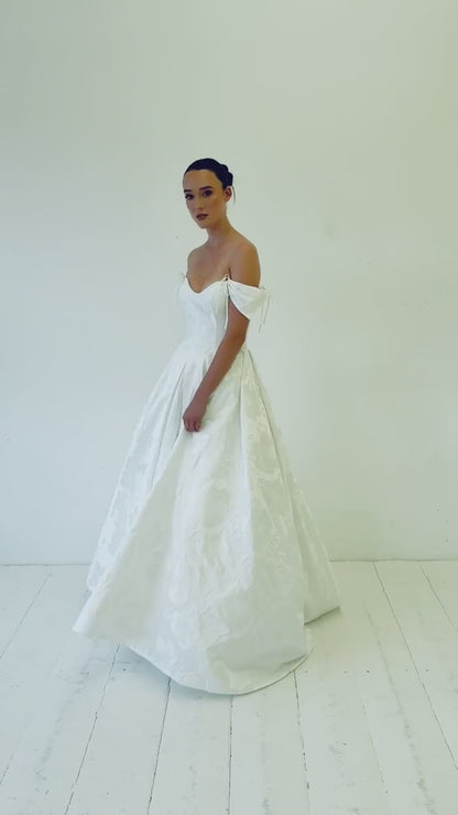 Freda Bennet Meryl – Textured Brocade Wedding Dress