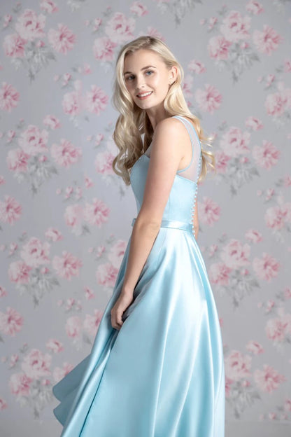 86-Chloe 1950s Tea Length Wedding Dress