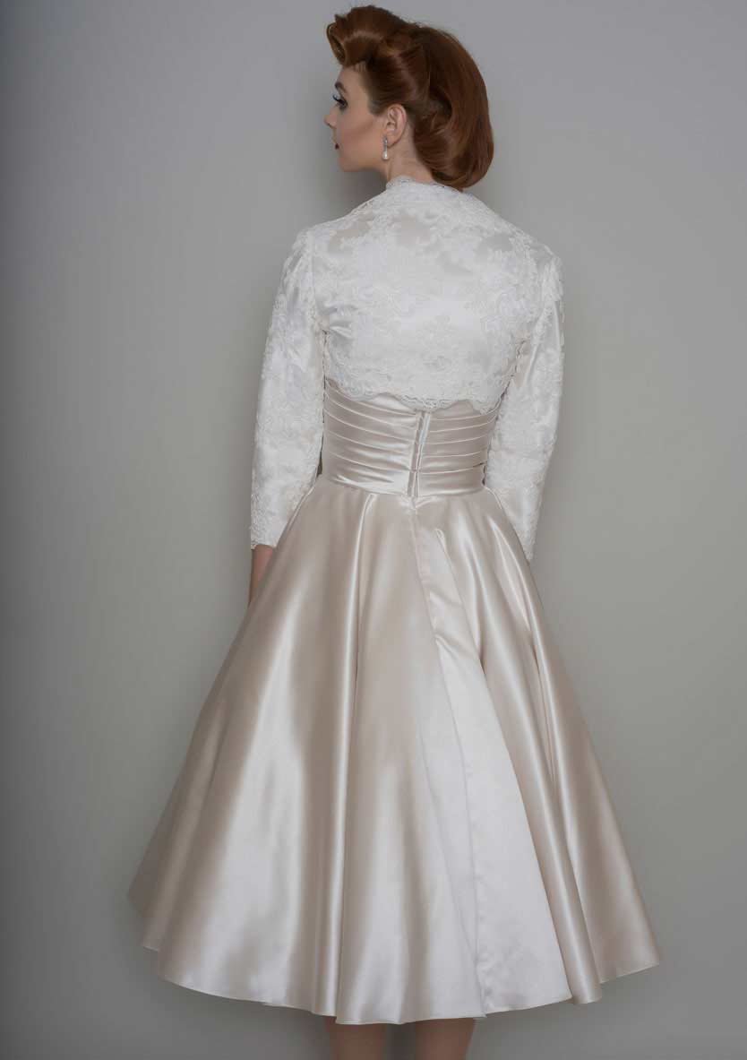 Back of  the Elspeth short tea length wedding dress