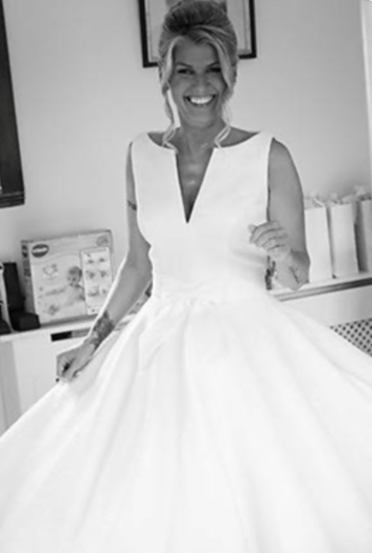 The Veronica was Ashley's choice for her wedding dress