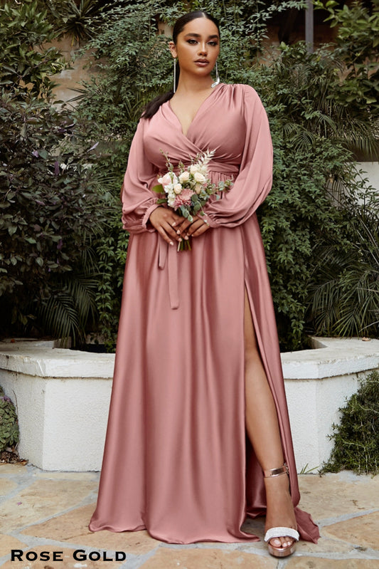 modern bridesmaid dresses uk Modern One Shoulder Slit Ruched Long Chiffon Bridesmaid Dresses UK
