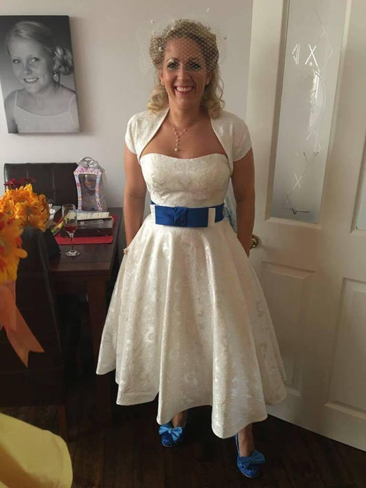 Hannah in her White Rose Naomi dress. August 2016