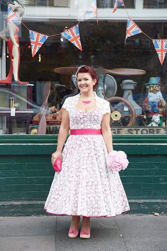 Sarah in her Connie dress.