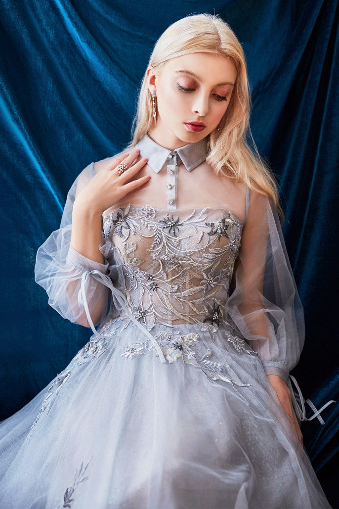 Closeup of the Duchesa bridal gown - al-duchesa