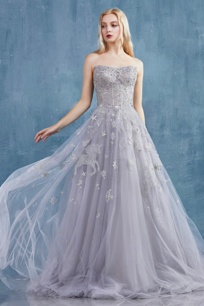 Constellation Dream Sweetheart Embroidered And Tulle Wedding Gown