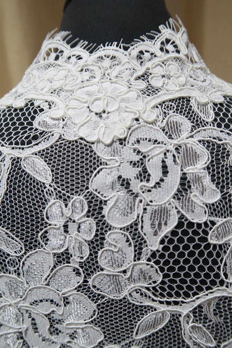 be-lace_bolero  Lace bolero in Ivory corded lace