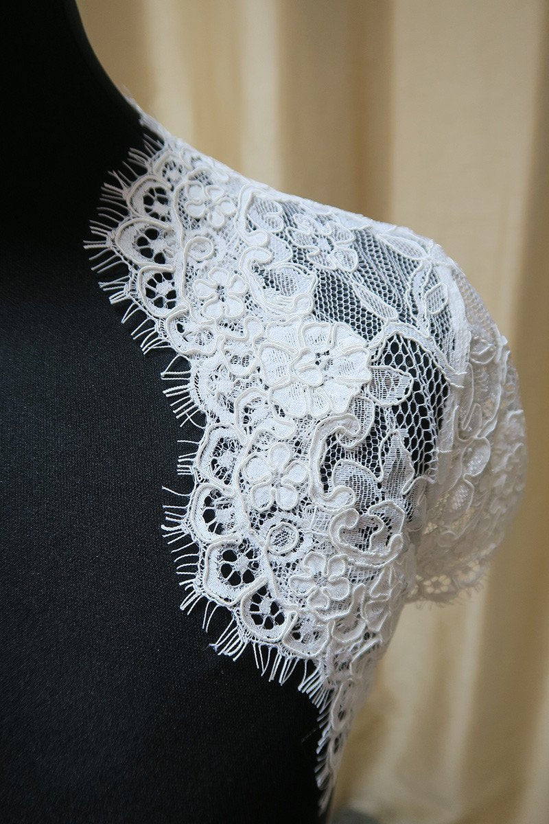 be-lace_bolero  Lace bolero in Ivory corded lace