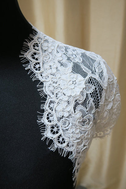 be-lace_bolero  Lace bolero in Ivory corded lace