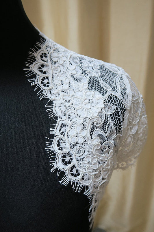be-lace_bolero  Lace bolero in Ivory corded lace
