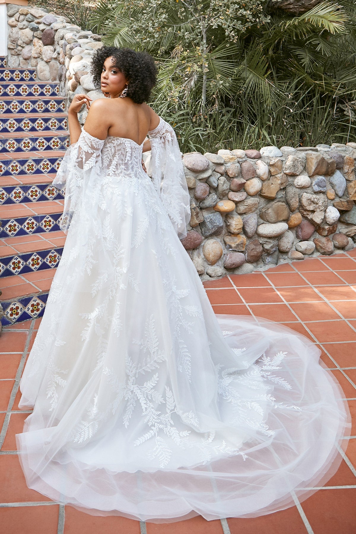 The full train of the Laney wedding gown ca-laney