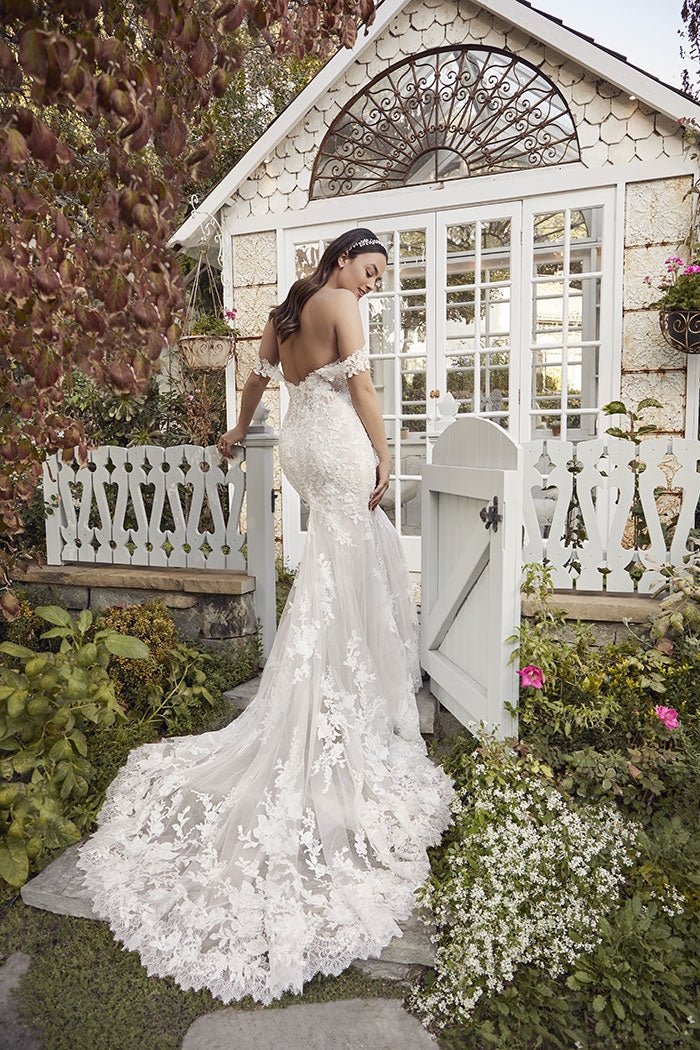 The back of the Palmer wedding dress by Casablanca