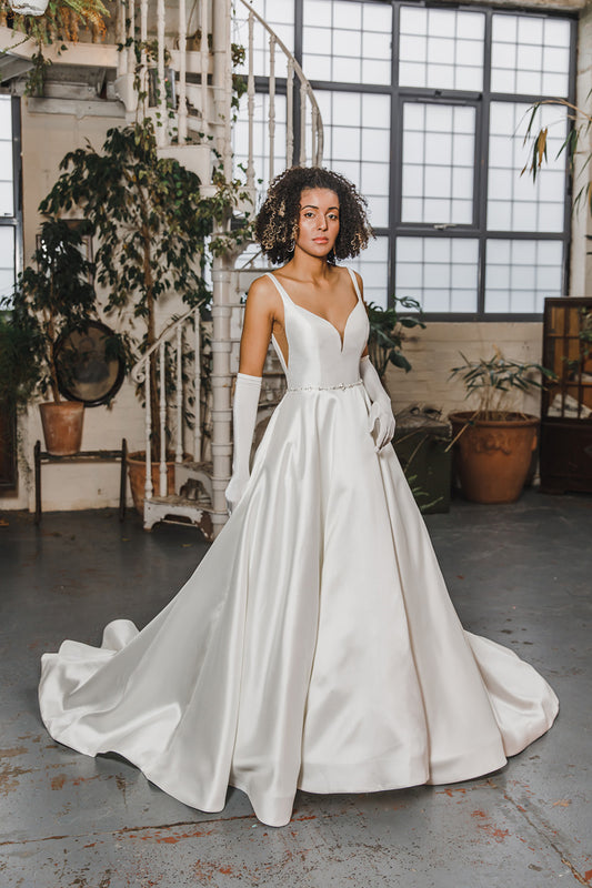 The Heloise Mikado wedding gown