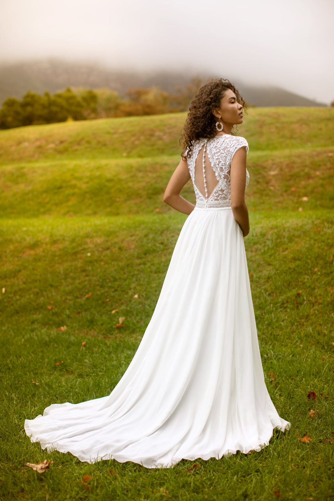The back of the Arizona wedding dress