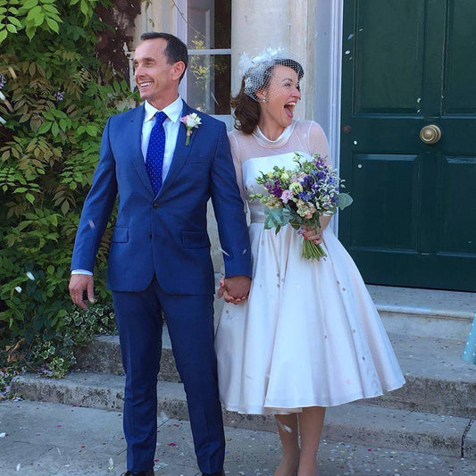 Sally and Will. Doesn't Sally look fab in her Prunella dress.  August 2016