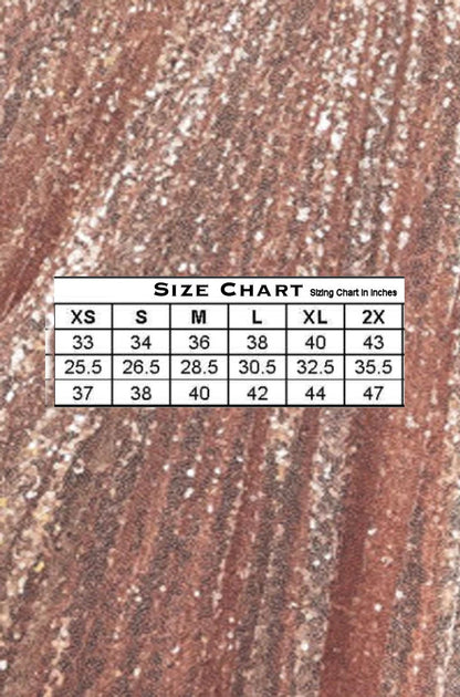 Sizing chart for Emily dress