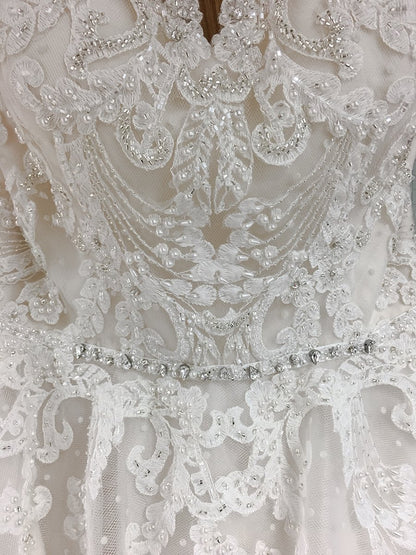 tb-sadie Vintage inspired short tea length wedding dress with a sweetheart bodice