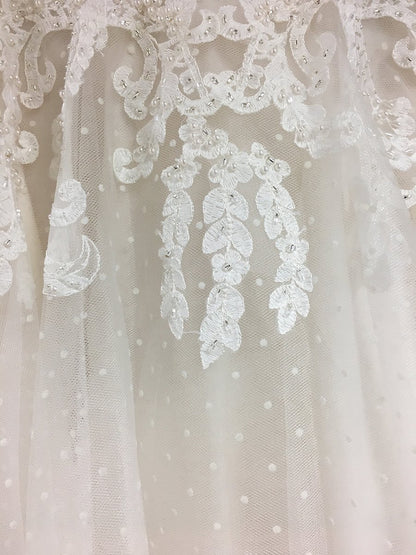 tb-sadie Vintage inspired short tea length wedding dress with a sweetheart bodice