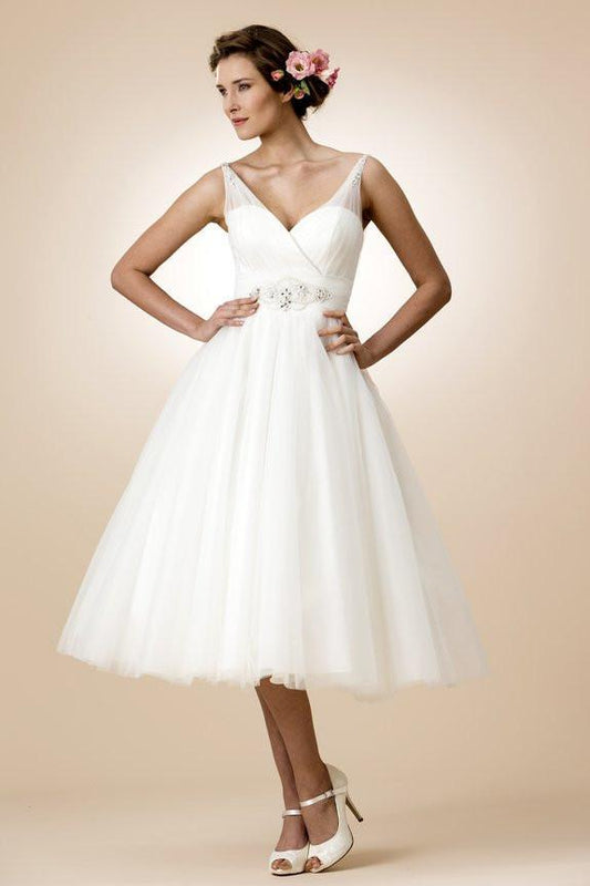 tb-nancy Fifties length tulle bridal gown